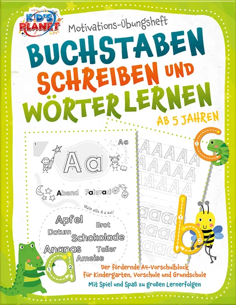 Buchcover: Motivations-Übungsheft - Buchstaben schreiben und Wörter lernen ab 5 Jahren
