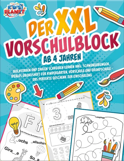 Buchcover: Der XXL-Vorschulblock ab 4 Jahren